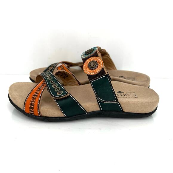 Spring Step Shoes - L'Artiste by Spring Step Glendora women’s leather slide sandals shoes.